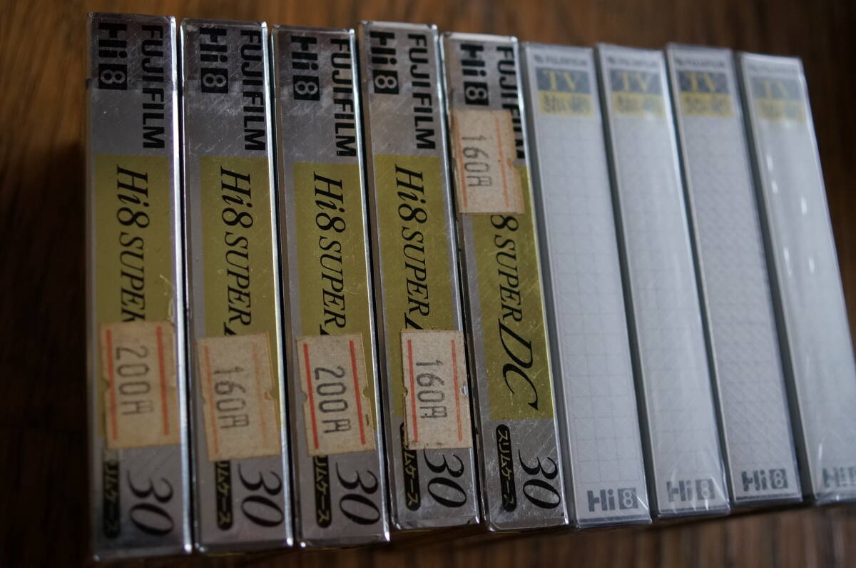 【新品未開封】FUJIFILM Hi8 superDC 30 MEポジション 5本, TVきれい録り 4本, 計9本セット Hi8テープ_画像1
