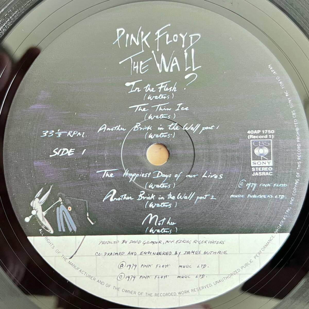 LP■ROCK//PROG/PINK FLOYD/THE WALL/CBS/SONY 40AP 1750~1/国内79年ORIG BLUE CAP OBI/被せ帯 美盤/ピンク・フロイド人気盤/ザ・ウォール_画像7