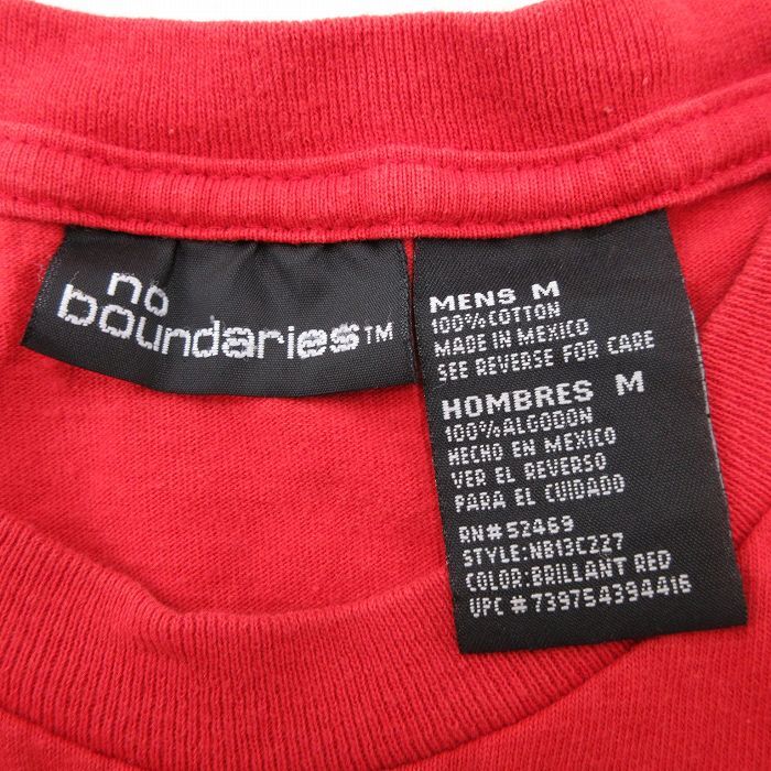 XL/古着 no baundaries 半袖 ビンテージ Tシャツ メンズ 00s サイクル 自転車 コットン クルーネック 赤 レッド 24apr01 中古_画像3