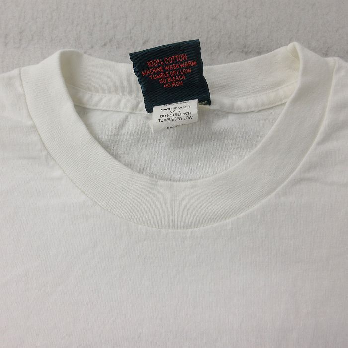 XL/古着 半袖 ビンテージ Tシャツ メンズ 90s トカゲ ハワイ コットン クルーネック 白 ホワイト 24apr05 中古_画像6