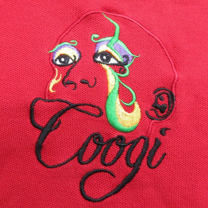 XL/古着 クージー COOGI 半袖 ポロ シャツ メンズ 00s 鹿の子 大きいサイズ コットン 赤 レッド spe 24apr09 中古 トップス_画像3