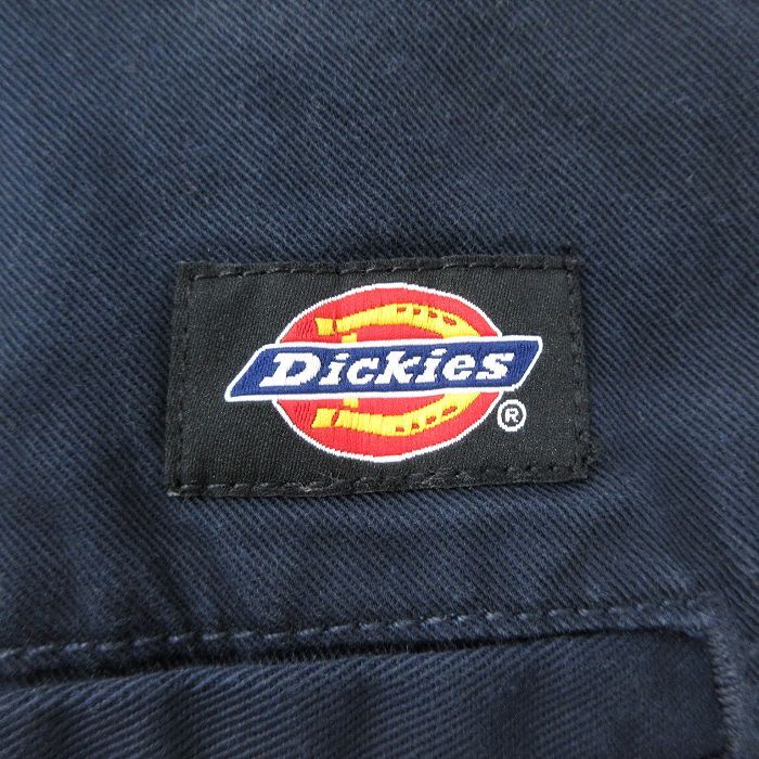 W36/古着 ディッキーズ Dickies ショート ワーク カーゴ パンツ ショーツ メンズ コットン 紺 ネイビー 24apr15 中古 ボトムス 短パン ショ_画像3