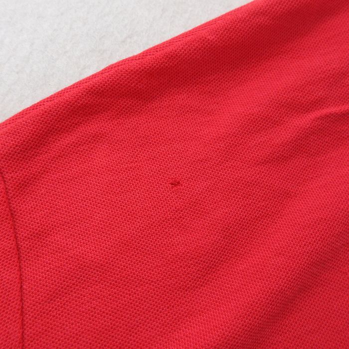 L/古着 ブルックスブラザーズ 半袖 ブラント ポロ シャツ メンズ ワンポイントロゴ 鹿の子 赤 レッド 24apr15 中古 トップス_画像4