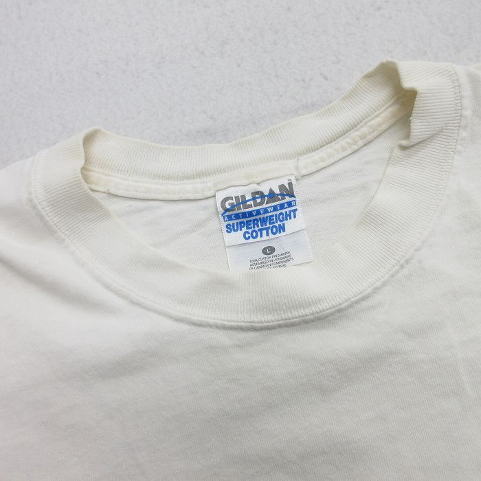 XL/古着 半袖 ビンテージ Tシャツ メンズ 00s 飛行機 ガルフストリーム 刺繍 コットン クルーネック 白 ホワイト 24apr16 中古_画像4