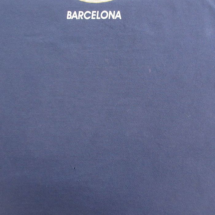 XL/古着 半袖 ビンテージ Tシャツ メンズ 00s ハードロックカフェ バルセロナ コットン クルーネック 紺 ネイビー 24apr17 中古_画像4
