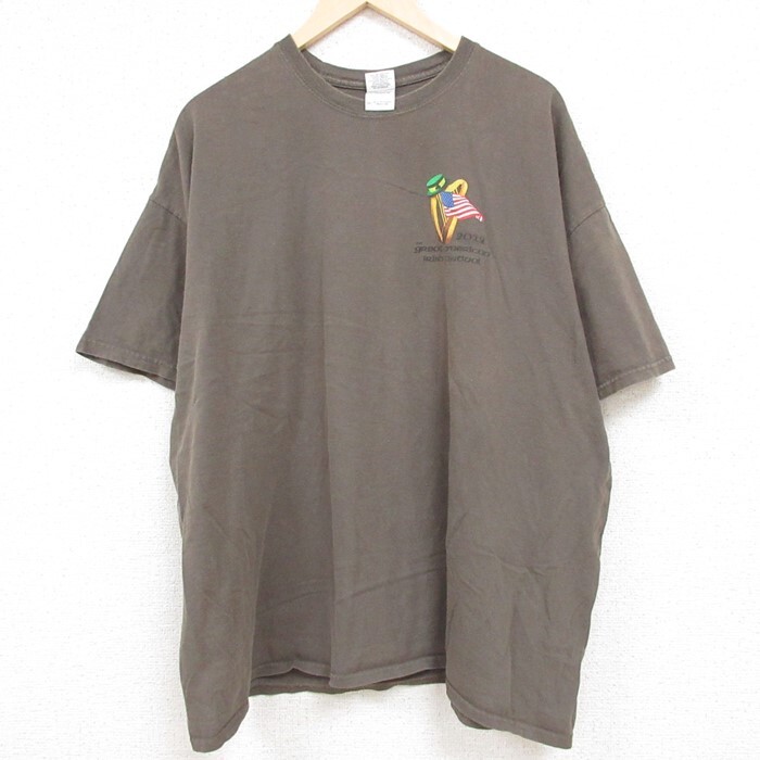 XL/古着 半袖 Tシャツ メンズ ギネス ビール 大きいサイズ コットン クルーネック こげ茶 ブラウン 24apr20 中古_画像2