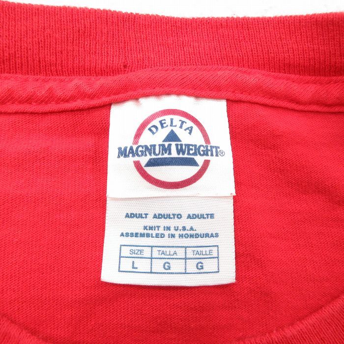 XL/古着 半袖 ビンテージ Tシャツ メンズ 00s MLB フィラデルフィアフィリーズ ワールドシリーズ コットン クルーネック 赤 レッド メジャ_画像4