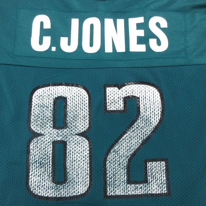 XL/古着 チャンピオン champion 半袖 ビンテージ フットボール Tシャツ メンズ 90s NFL フィラデルフィアイーグルス クリスTジョーンズ 82_画像4