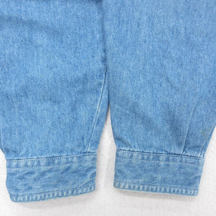 XL/古着 リーバイス Levis 長袖 ブランド シャツ メンズ 00s 大きいサイズ ロング丈 紺 ネイビー デニム 24apr25 中古 トップス_画像8