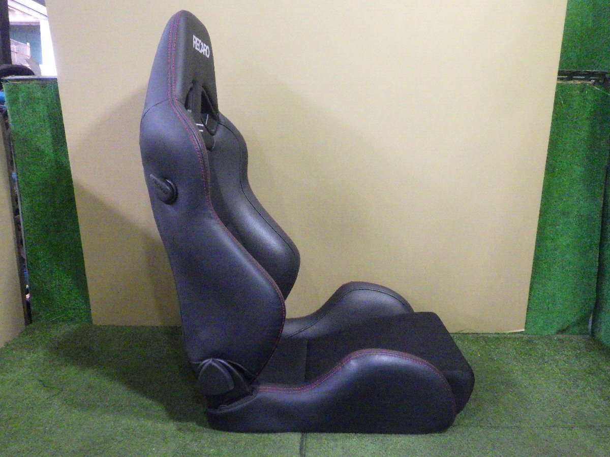 ◆ 美品 RECARO レカロ シート SR-7 LASSIC2 ラシック2 BK/BK ステッチ赤 状態良好 中古 D99 2Y1 ◆の画像2