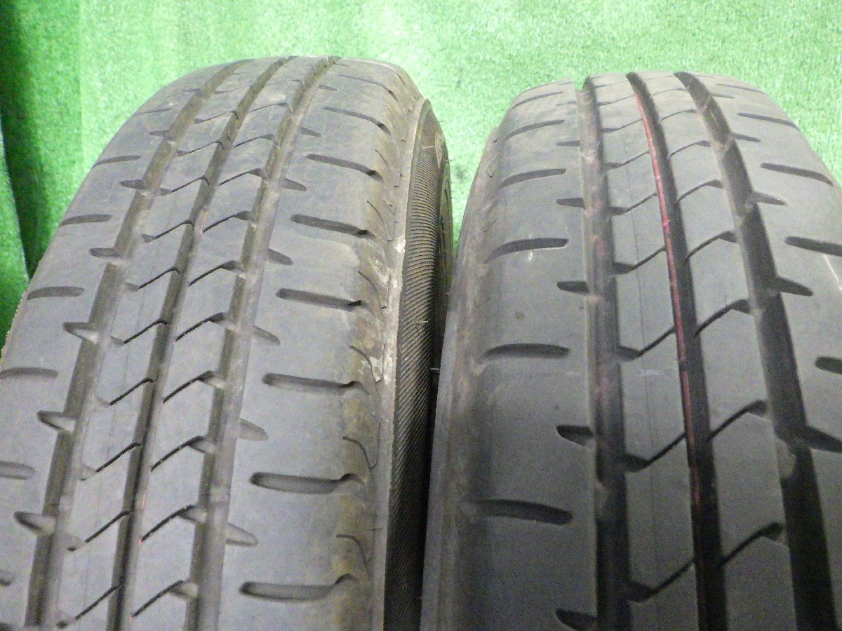 ◆ 溝あり 三菱 純正 スチールホイール タイヤ 13インチ 4本 4.0J PCD100 4穴 +40 135/80R13 BS NEWNO 6.0㎜ 56φ 22年 中古 D163_画像6