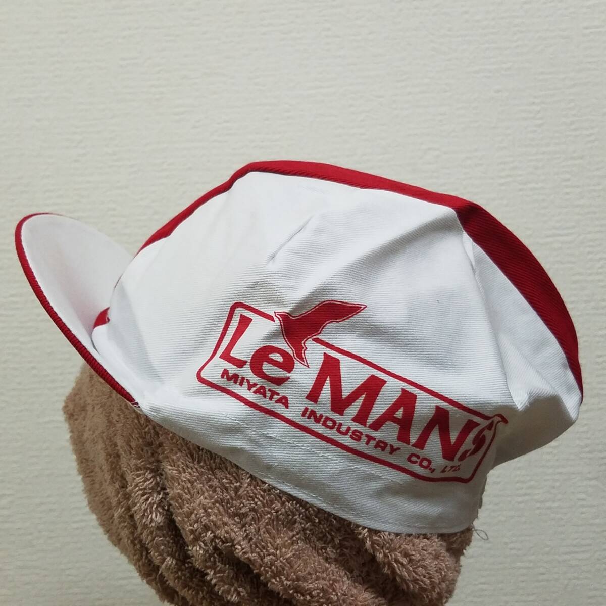  MIYATA 純正 Le MANS ミヤタ ルマン　レーサーキャップ ツバ付き サイクルキャップ ビンテージ インナーキャップ 男女兼用 FREE_画像5