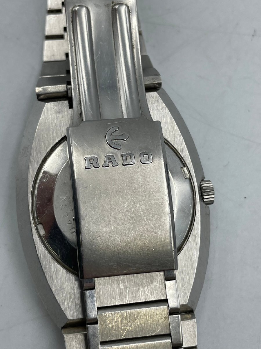 RADO ラドー SCHEIDEGG 自動巻 動作品 カットガラス 緑 動作保証なし m24421-6の画像5