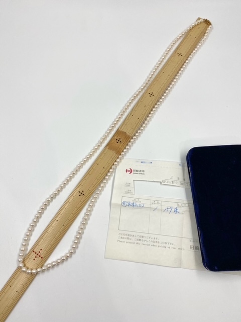 TASAKI 田崎真珠 タサキ 購入品 留金K18 本真珠 ロングネックレス パール パールネックレス 真珠ネックレス 重量約70.8g 159珠 保管品の画像10