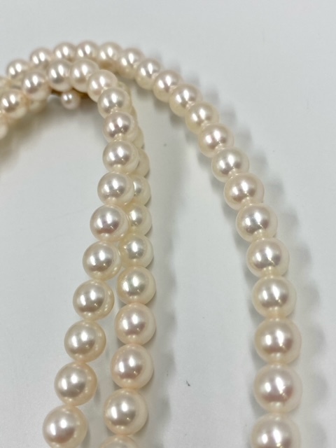 TASAKI 田崎真珠 タサキ 購入品 留金K18 本真珠 ロングネックレス パール パールネックレス 真珠ネックレス 重量約70.8g 159珠 保管品の画像4