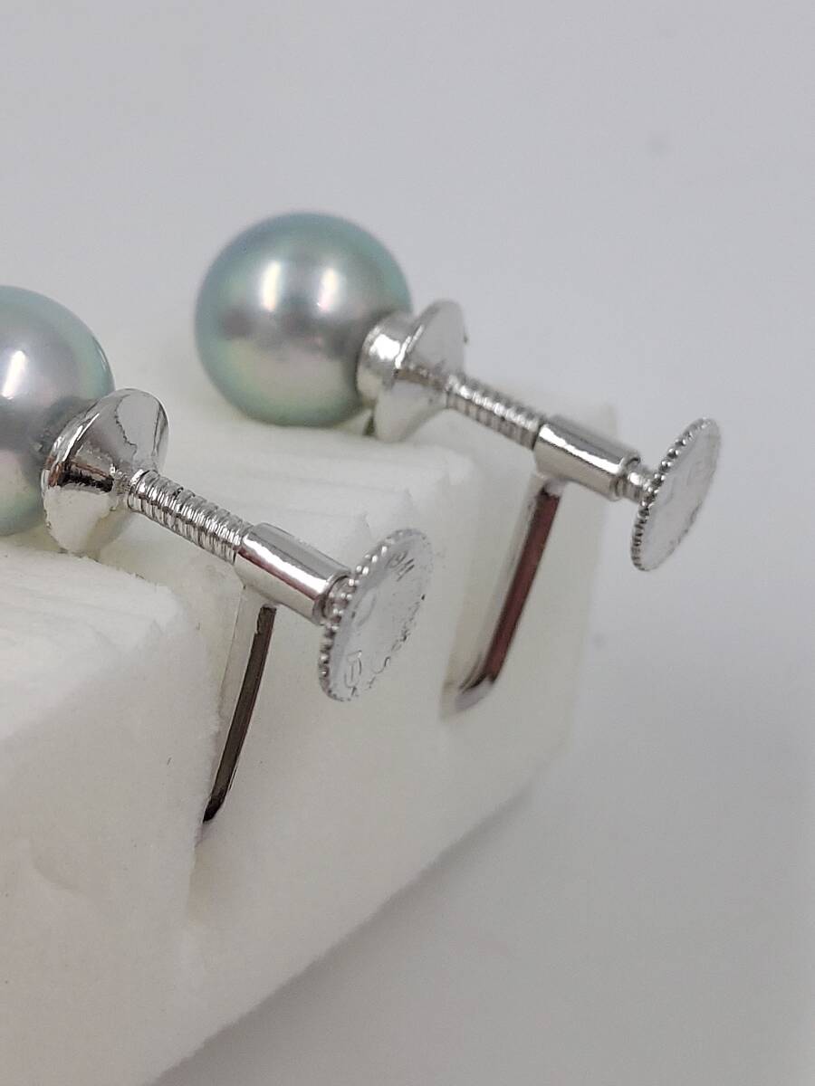  beautiful goods rice field . pearl TASAKItasaki pearl pearl earrings K14WG white gold 