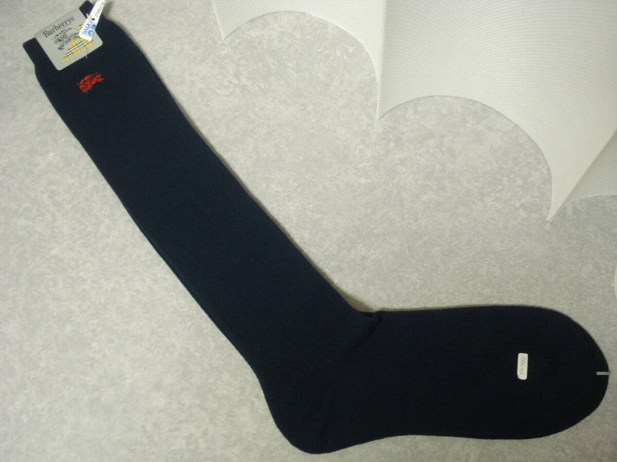* Burberry гольфы 22~24cm* темно-синий темно-синий красный Mark двусторонний .... носки носки темно-синий sok 