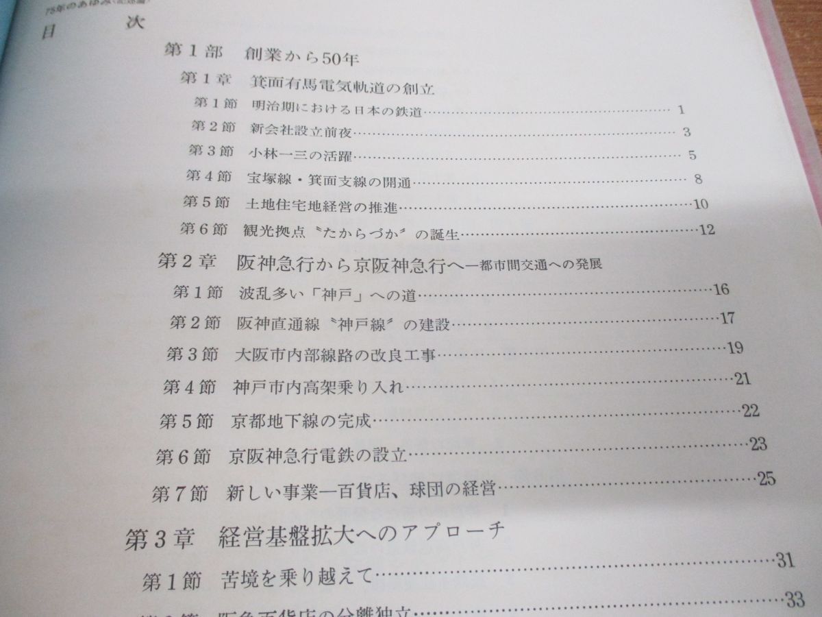 ▲01)【同梱不可】75年のあゆみ/2冊入り/記述編/写真編/阪急電鉄/昭和57年発行/A_画像4