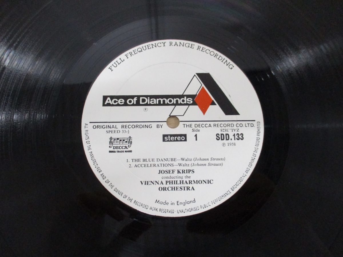 ▲01)【同梱不可】英 Ace Of Diamonds/クリップス/シュトラウス/美しく青きドナウ/LPレコード/UK盤/SDD 133/Krips/Strauss/クラシック/A_画像2
