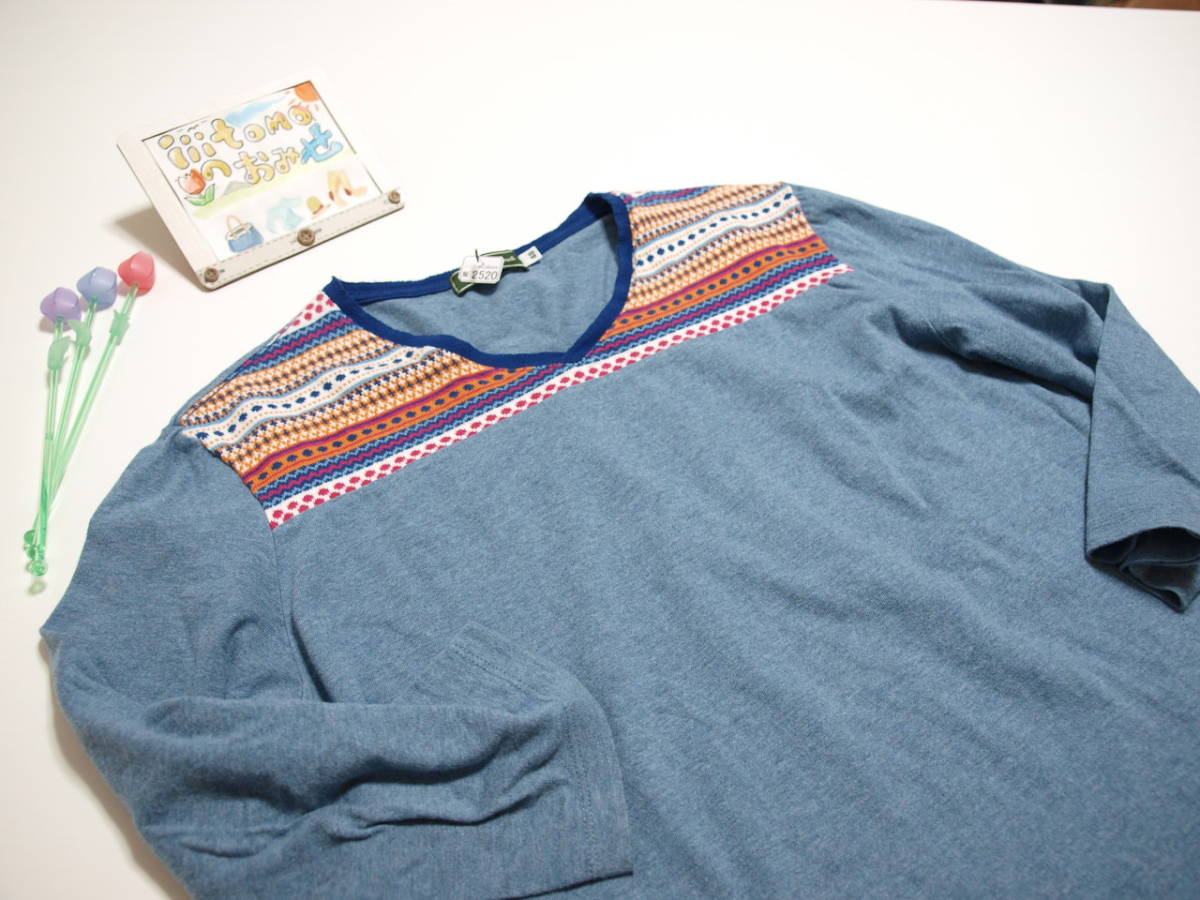 ♪服2520♪ レディース？七分袖　VネックTシャツ(カットソー) URBAN RESEARCH サイズ【40】 Used ～iiitomo～_画像4