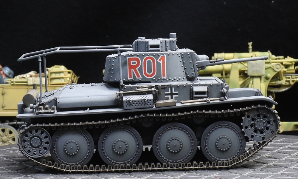 1/35 ドイツ軍 ３８ｔ軽戦車 指揮型 「Ｒ０１」 制作完成品の画像8