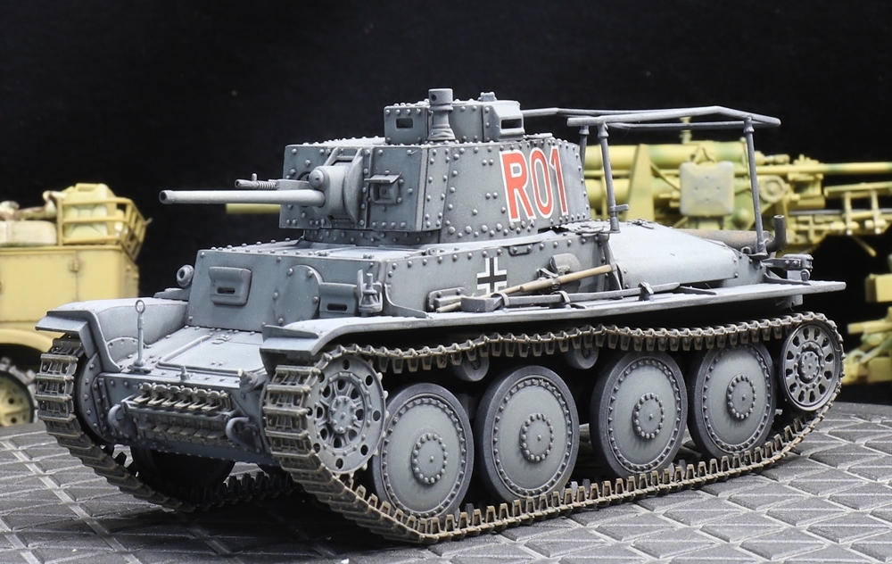 1/35 ドイツ軍 ３８ｔ軽戦車 指揮型 「Ｒ０１」 制作完成品の画像2
