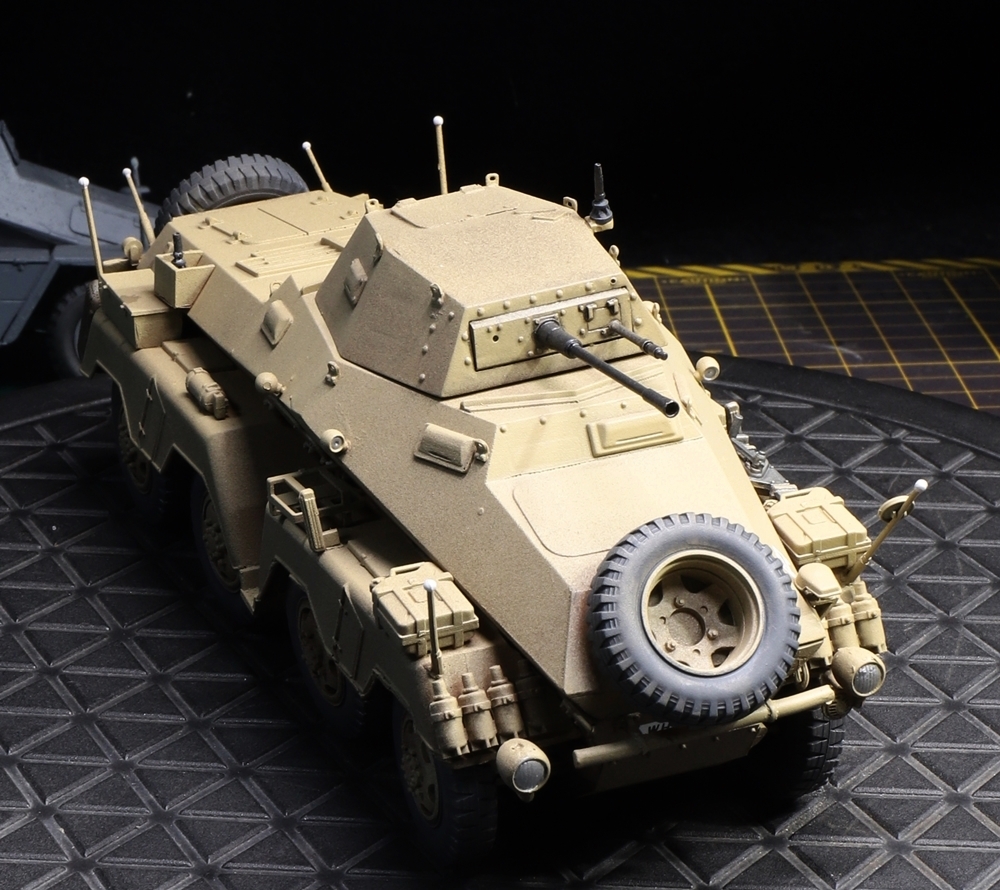 1/35 ドイツ軍 Sd.kfz234 ８輪重装甲車（武装強化Ｖer） 制作完成品_画像7