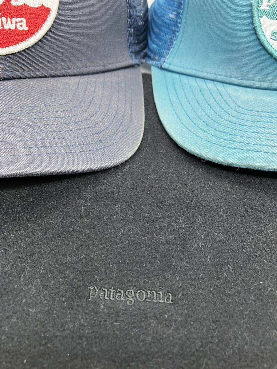 patagoniaパタゴニア 帽子 2点 フリースネックウォーマー1点 CAP メッシュキャップ 刺繍ワッペン の画像2