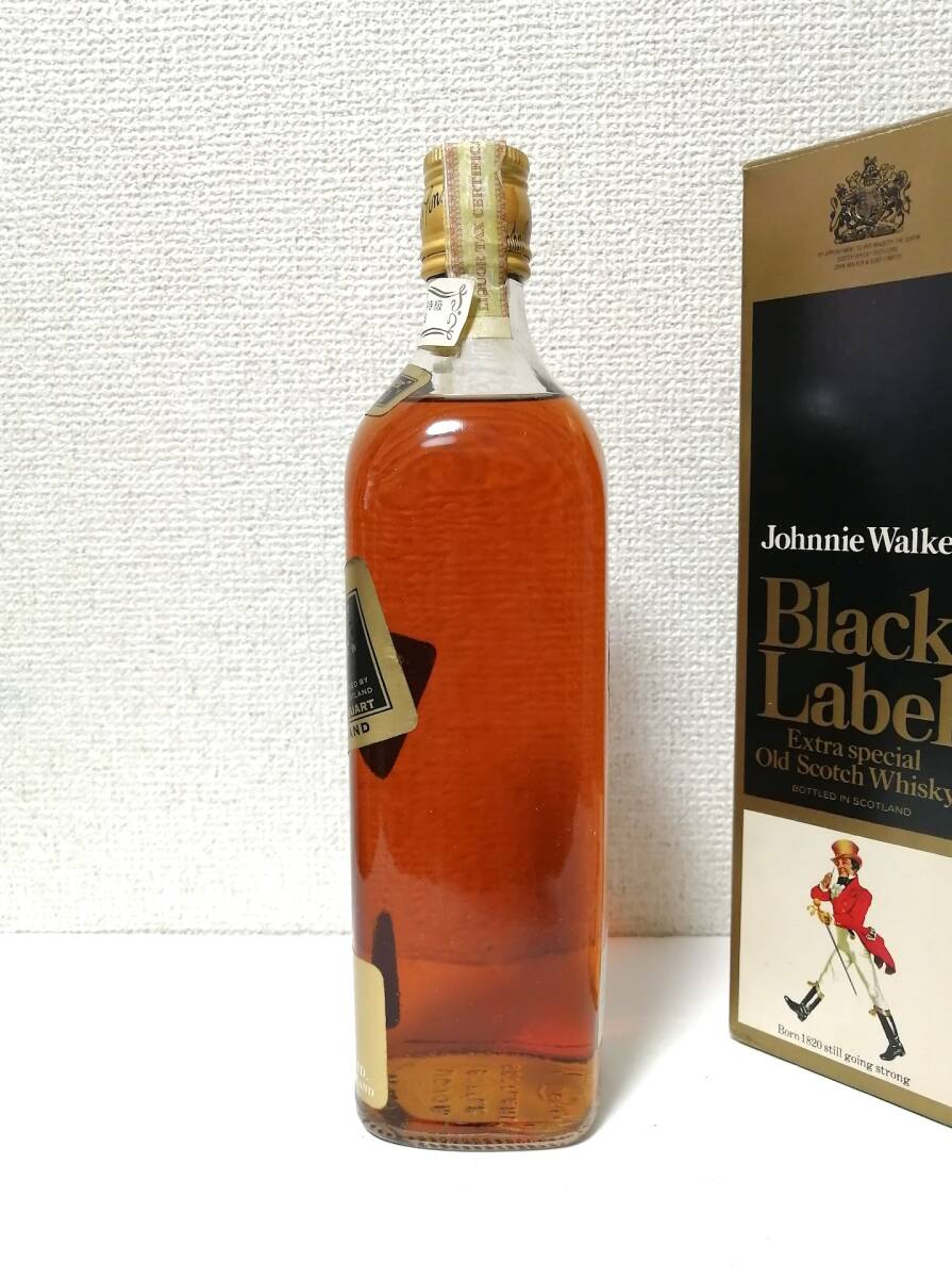 Johnnie Walker ジョニーウォーカー Black Label ブラックラベル 特級 4/5 QUART 86.8 PROOF 未開封 箱付きの画像4
