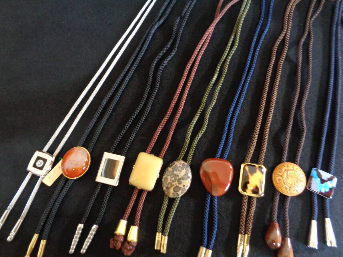 *100 jpy ~[ beautiful goods contains ]1 point tag attaching natural stone / the 7 treasures ./ wooden design * color various loop Thai necklace necktie 9 point set man and woman use *M-22