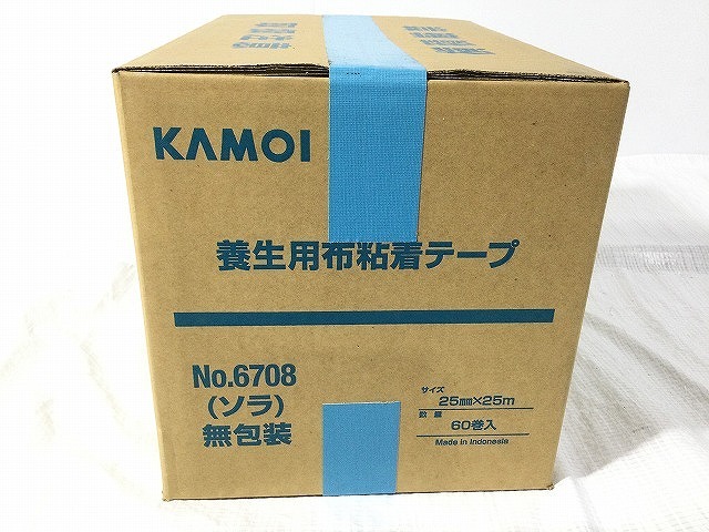 ☆未使用☆KAMOI カモイ 養生用布粘着テープ 25mm 25m 60巻入 ソラ無包装 水色 NO.6708 カモ井加工紙株式会社 88662_画像7