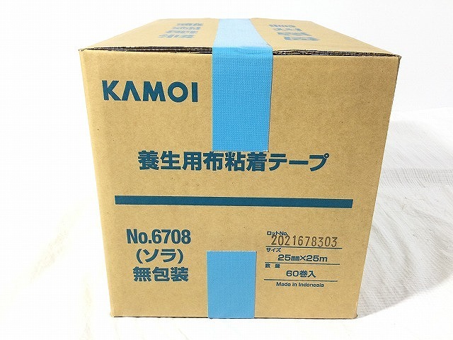 ☆未使用☆KAMOI カモイ 養生用布粘着テープ 25mm 25m 60巻入 ソラ無包装 水色 NO.6708 カモ井加工紙株式会社 88662_画像8