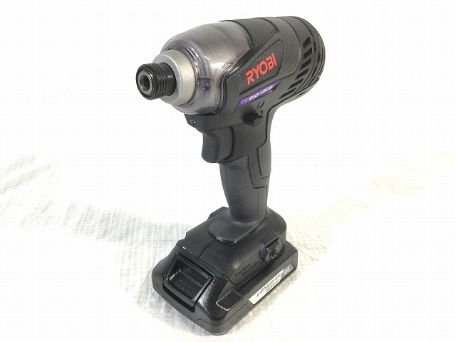 ☆美品☆RYOBI リョービ 18V 充電式インパクトドライバー BID-1805 黒 バッテリー2個(18V1.5Ah) 充電器 ケース付 コードレス 京セラ 89074の画像4