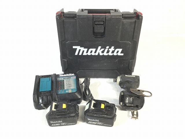 ☆中古品☆makita マキタ 18V 充電式インパクトドライバー TD171D バッテリー2個(18V6.0Ah) 充電器 ケース付 コードレス 87137の画像3