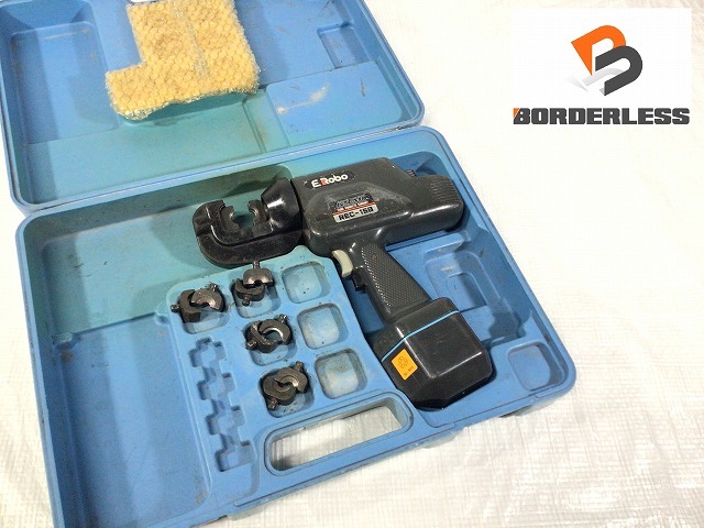 ☆中古品☆ IZUMI イズミ 泉精器 14.4V 電動油圧式圧着工具 REC-15B バッテリー1個 ダイス 14-20 21-26 27-44 77-98 99-122 89834_画像2