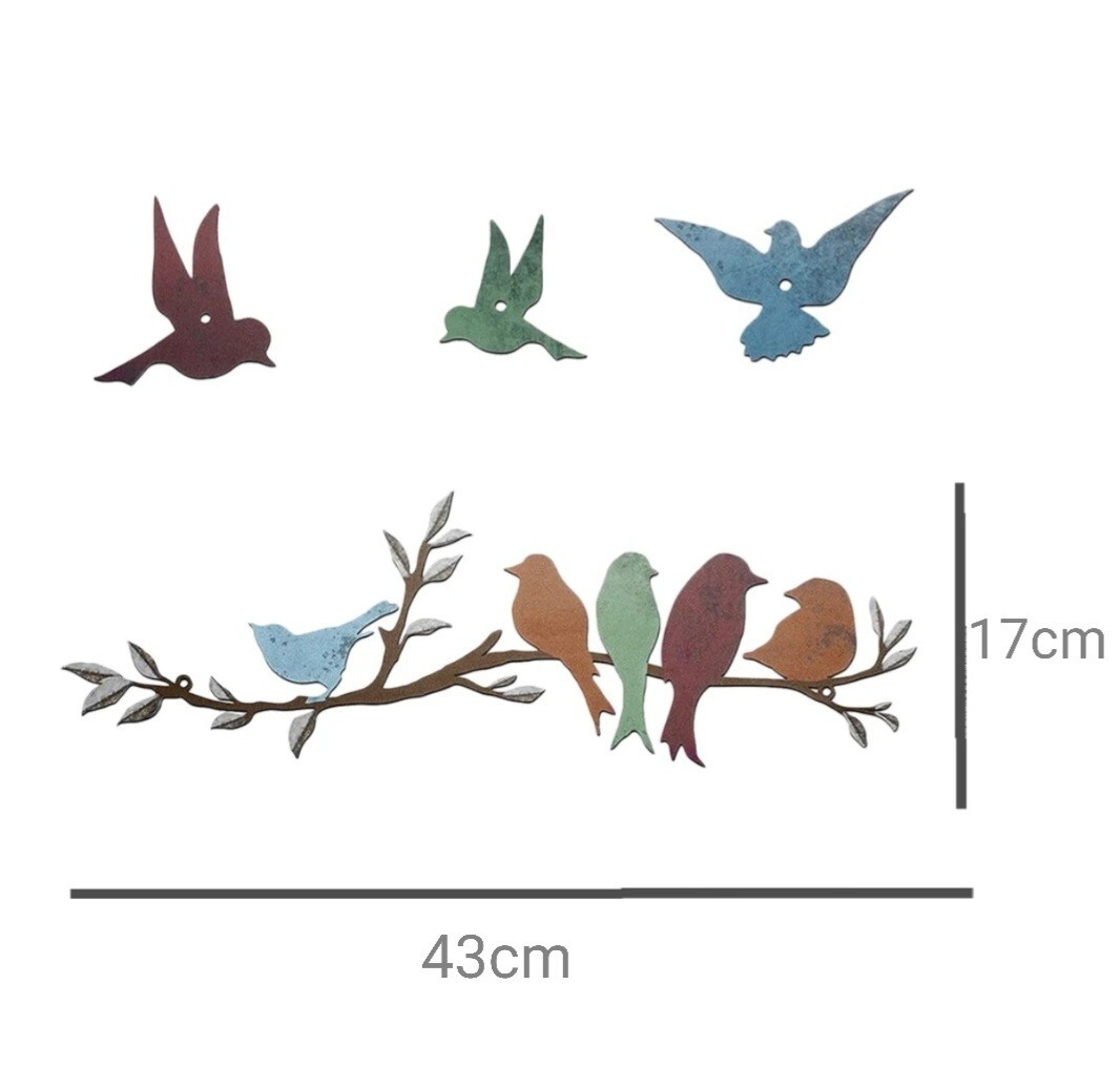 メタルバード HANAKO  ガーデンオブジェ 小鳥たちと枝 金属 鳥の雑貨の画像5