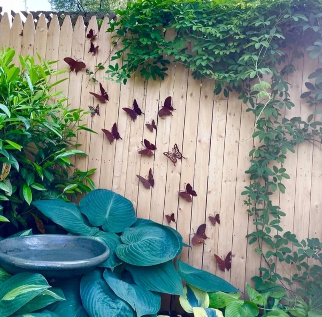 ガーデンオブジェ　錆る蝶々　５点　Aセット　メタルバード　HANAKO_画像9