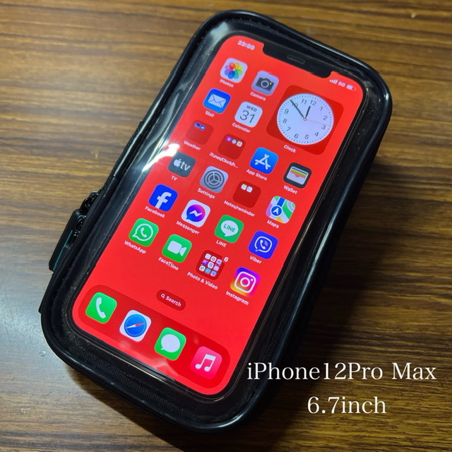 X-GUARD (エックスガード) ユニバーサル防水ケース＋ハンドルバーマウント 黒 iphone12/iphone13/iphone14/iphone15 ※6.1インチ可_カバーが無ければ6.7インチも入ります。