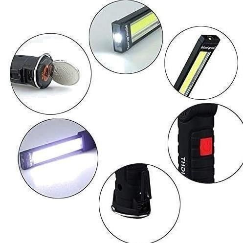 【大】マグネット搭載 LED ワークライト 作業灯 強力COBライト USB充電 2個 充電式 ハンディライト 折りたたみ式
