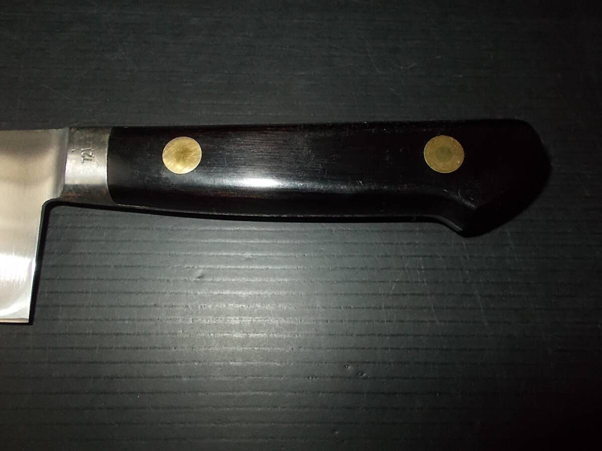 Misono SWEDISH STEEL 特製鍛造 彫刻入り 三徳包丁 切れ味抜群 全長29.8cm刃渡り17.8cm重量158gの画像10