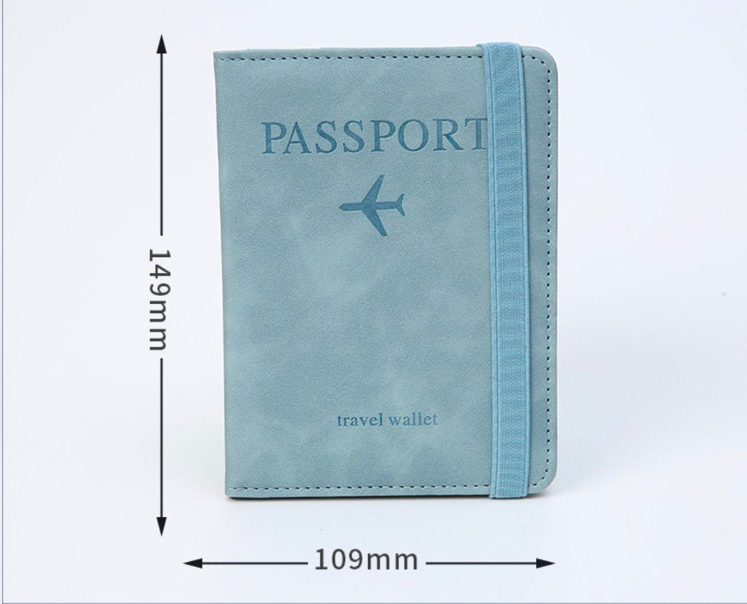 パスポートケース　パスポートカバー　旅行　トラベル　旅行グッズ　ブルー