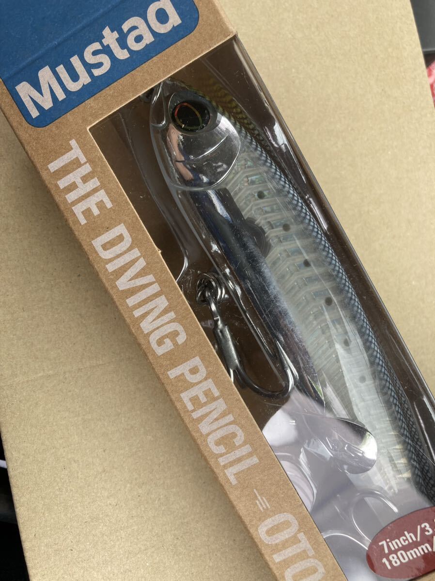 マスタッド ダイビングペンシル OTO 響 180 mm 106g Mustad 未使用　無料発送　シャイニーゴーストイワシ