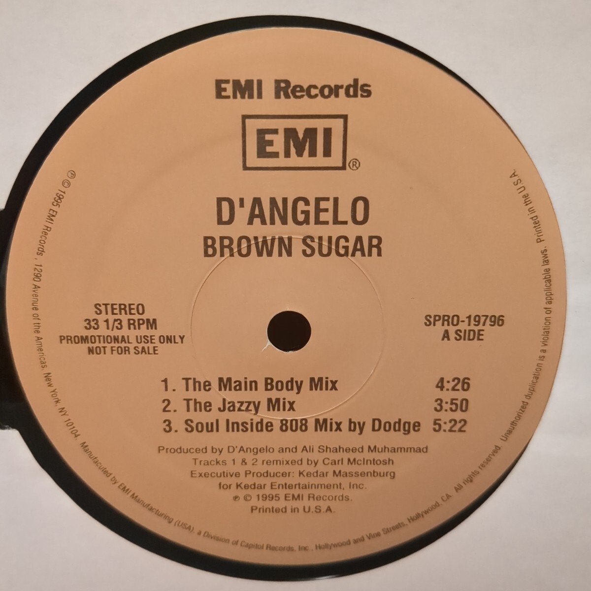d’angelo /brown sugar promo only remixの画像1
