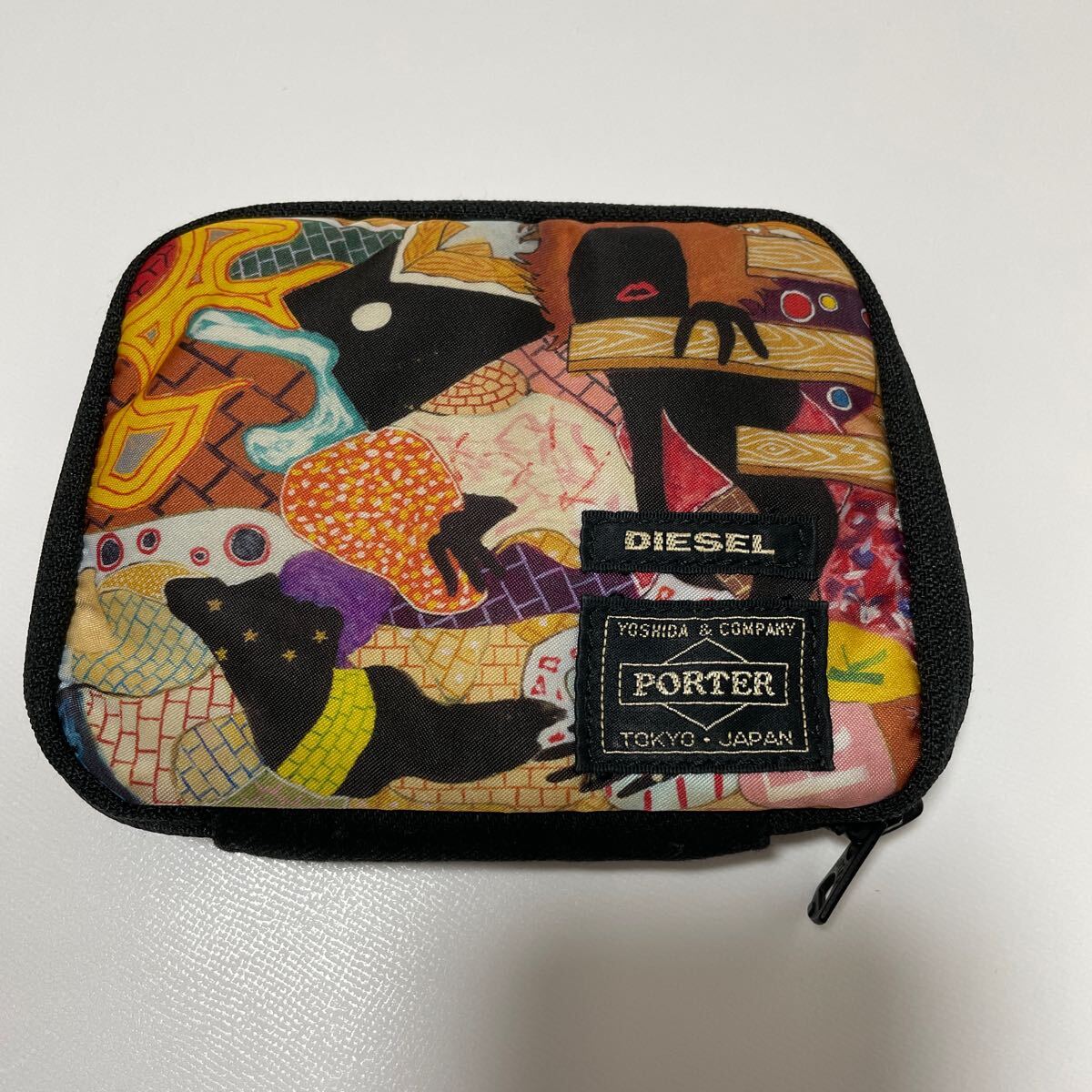 PORTER x DIESEL collaboration folding twice purse / multicolor 