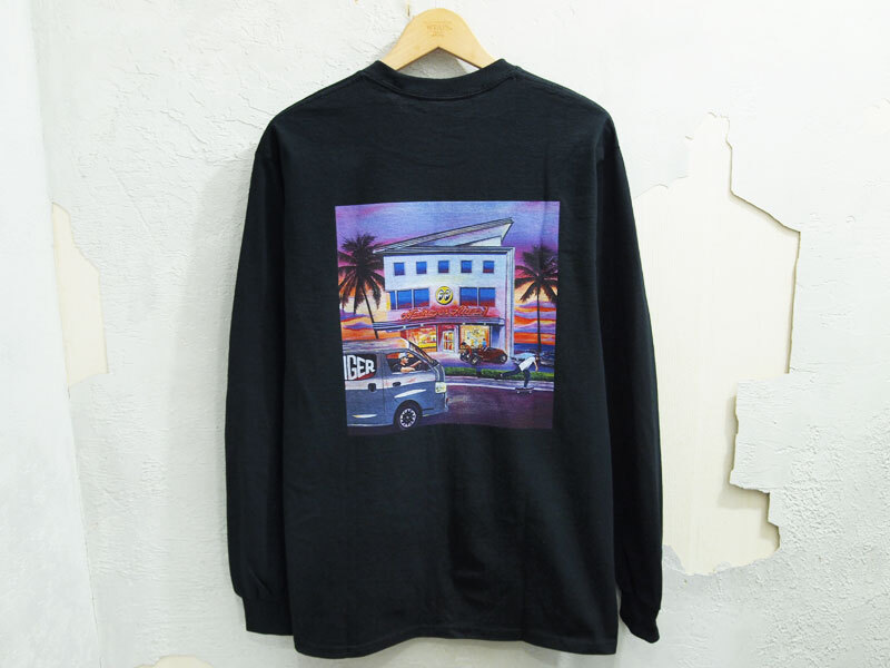 希少 新品 CHALLENGER MOON Equipped HRCS 2023限定 L/S TEE 長袖 Tシャツ ロンT ロングスリーブ M ブラック MOONEYES チャレンジャー FTの画像2