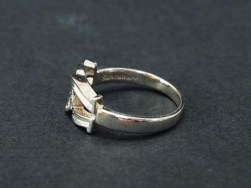 新品 SC SubCulture HORSE SHOE RING ホースシュー リング サファイア ストーン 指輪 シルバー 950 11号 サブカルチャー ジュエリーの画像3