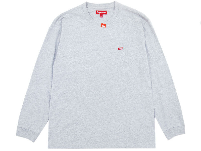 新品 24SS XL Supreme Small Box L/S Tee 長袖 Tシャツ ロンT ロングスリーブ スモールボックス Heather Grey グレー シュプリーム F_画像1