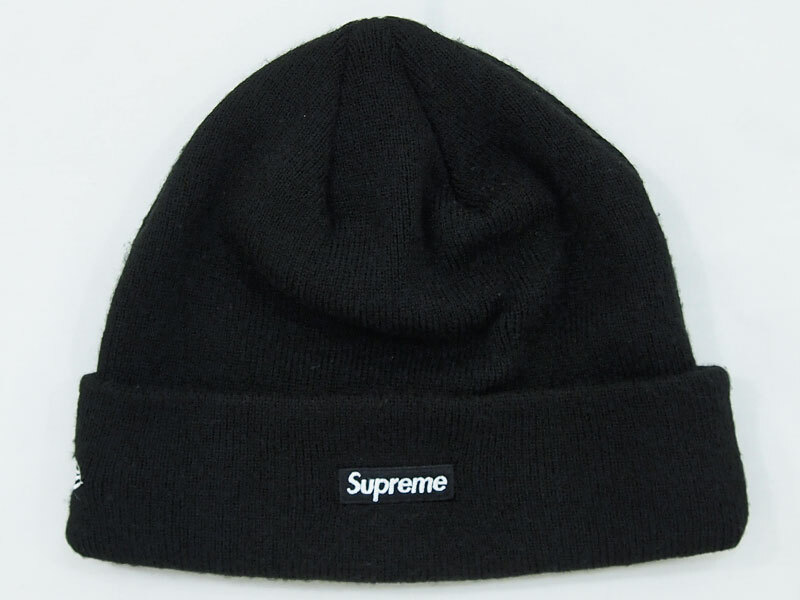 23AW Supreme New Era Varsity Beanie ニューエラ ビーニー ニットキャップ バーシティ ロゴ 黒 ブラック Black シュプリーム F_画像2