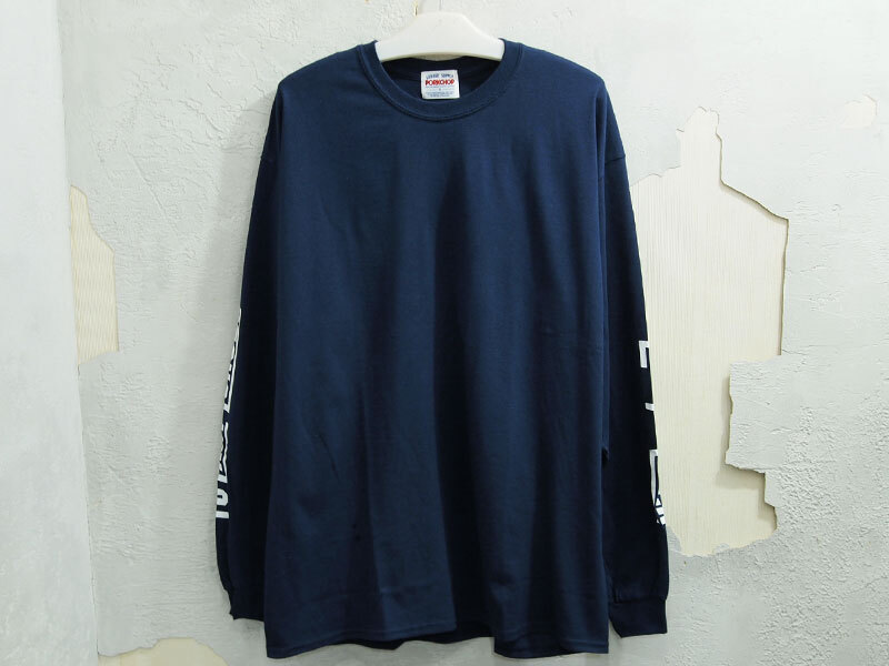 希少 XL 新品 PORKCHOP GARAGE SUPPLY PORK BACK L/S TEE 長袖 Tシャツ ロンT ロングスリーブ ポークチョップ 豚 ネイビー 紺 F_画像2