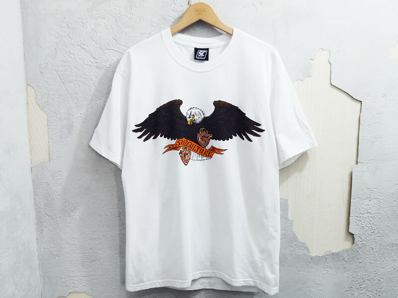 美品 SC SubCulture EMBLEM EAGLE T-SHIRT Tシャツ イーグル エンブレム ロゴ 白 ホワイト 2 M サブカルチャー FT_画像1